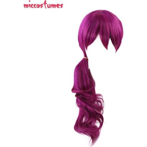 KDA Pop Star Evelynn Rose Red Spiral Roll Gradient Cosplay Wig