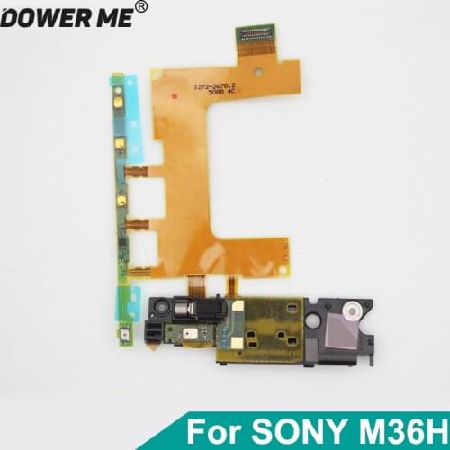Dower Me Power On/Off Volume Camera Button Flex Cable With Microphone Vibrator For Sony Xperia ZR M36H C5502 C5503