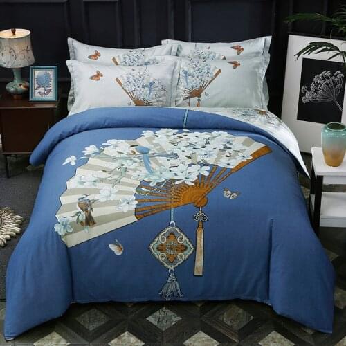 100%Cotton 4 Piece Set Bedding Set Queen size double bed set Luxury duvet/quilt cover Bed/Fitsheets set Pillowcase