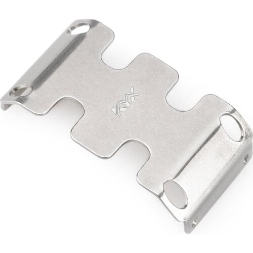 KYX Racing Stainless Steel Skid Plate Protector Chassis Guard Board Upgrades Parts for RC Crawler Car Axial SCX24 90081