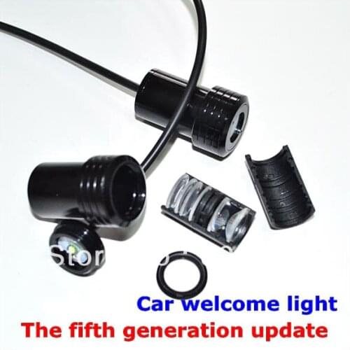 HOT SALE!!!The fifth generation update New 7W Car Door Welcome Light Laser Lights with car logo Shadow light