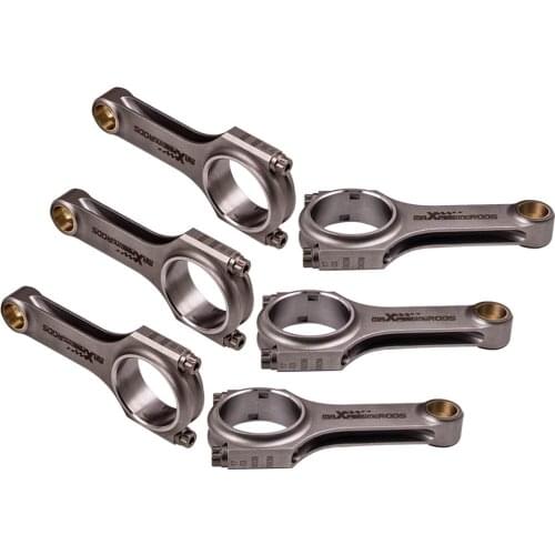 MaXpeedingrods 6PCS New Performance Engine Connecting Rod&ARP Bolt for BMW M20 B27 325e 2.7L 6cyl 130mm Connect Rod Conrods