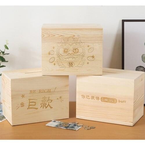 Mrs win Wooden Piggy Banks For Money