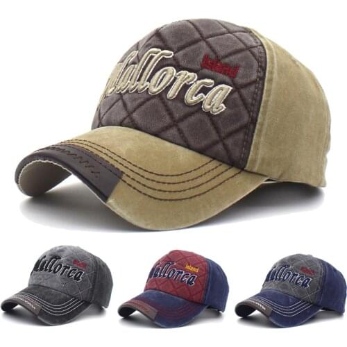 Mens Baseball Cap Mallorca Embroidery Letters Couple Retro Summer And Autumn Cotton High-quality Outdoor Mountaineering Sun Hat