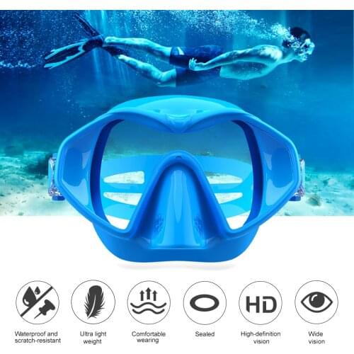 Soft Durable Silicone Skirt Dive Mask Snorkeling Mask Low Volume Frameless Underwater Sports Snorkeling Freediving Mask Scuba