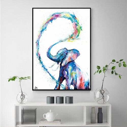 Nordic poster elephant wall art diamond painting animal rhinestone embroidery prints living room bedroom decoration