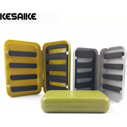 KESAIKE New Fishing Tackle Box Two size ABS Plastic Wateproof Fly Fishing Box fishing hook accessories storage box