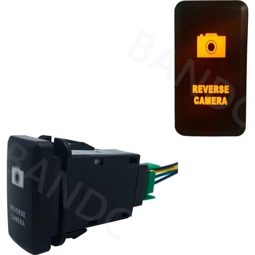 Orange Led Light,REVERSE CAMERA Push Switch for Toyota FJ Cruiser 2010-2013, Toyota Car Accessory, 3Amp 12V,+ Wiring Connector