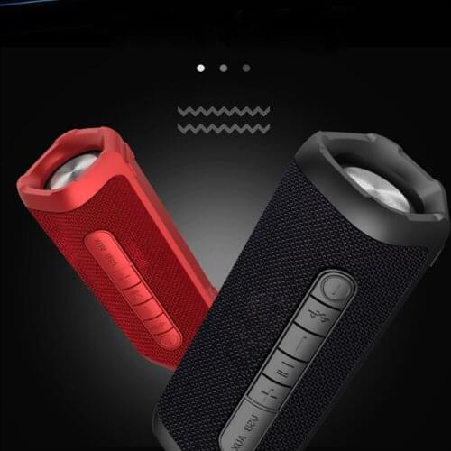 Portable bluetooth speaker cloth art waterproof extra-heavy subwoofer outdoor audio small steel gun cloth for iPhone samsung