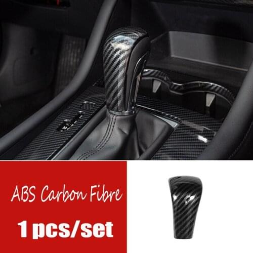 Car Gear Shift Lever Knob Handle Cover Trim Sticker Shell Styling ABS Matte/ Carbon Fibre 2020 2021 for Mazda CX-30 Accessories