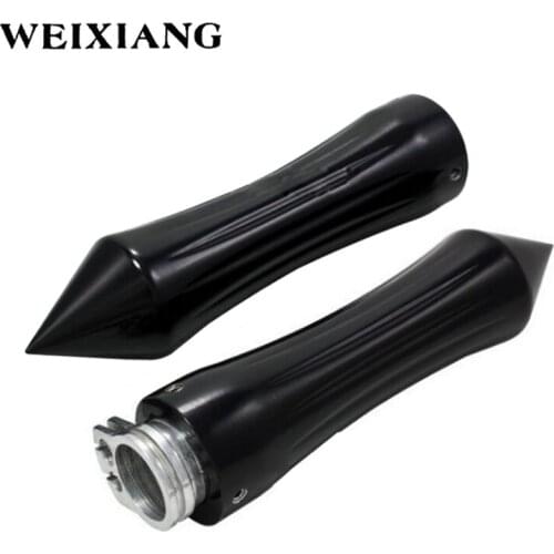 7/8" 22mm Handlebar Grips Motorcycle Black Chrome Aluminum Bullet Hand Bar Grip Fashion Styling