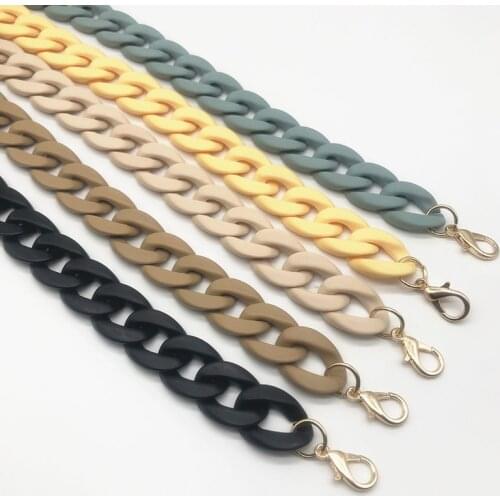 Detachable Handle Replacement Bags Strap Resin Handbag Strap Acrylic Shoulder Strap Bag Accessories Mix Color Clutch Chain New