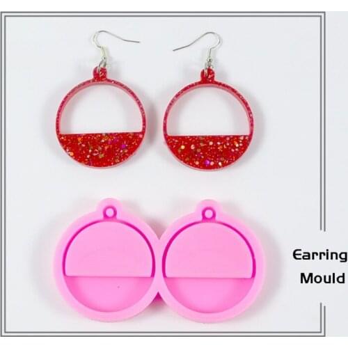 N7MF Earrings Epoxy Resin Mold Eardrop Dangler Casting Silicone Mould DIY Crafts Jewelry Pendant Making Tool