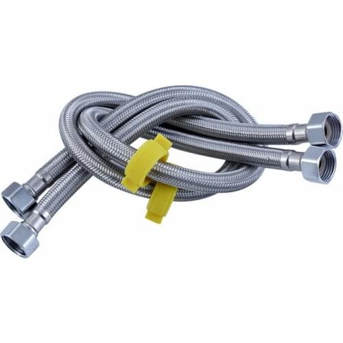 60cm Hose Aluminum Braided Tap Water Hose Water Heater Shower Hose G1/2 for Toilet/Faucet/Heater Plumbing Hose Bathroom Tool