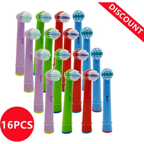 16pcs Replacement Kids Children Tooth Brush Heads For Oral-B Electric Toothbrush Fit Advance Power/Pro Health/Triumph/3D Excel