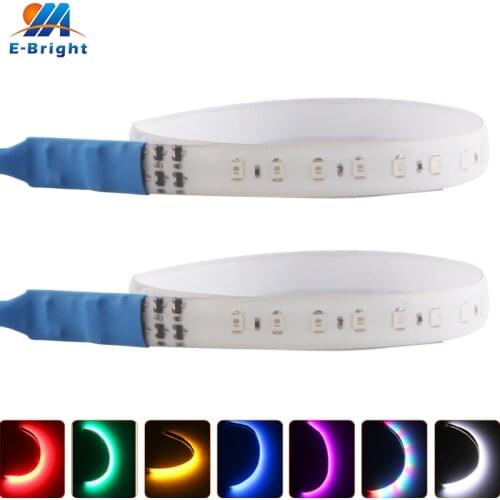 LED Flexible Knight Rider Strip Lights 30CM 12 in Flash Underglow Light 32 SMD 12V for Car Vehicle Motorcycle Decorative 2PCS