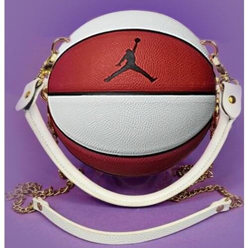 Qnmore Trend Women Bag Original Handmade Exclusive Basketball Jordan Chic Designer Chain Shoulder Strap Fashion Sport Crossbody