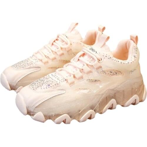 Dad Shoes Womens Fashionable Ins Summer Breathable Mesh 2021 New Jelly Platform European Sports Casual Shoes