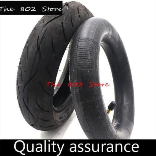 10X2.50 10 Inch outer tire and Inner Tube Innertube with bent valve 45 Degree valve for Baby Stroller Pram Scooter