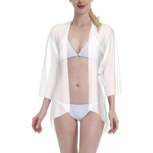 2021 Women Swimming Wear Kimono Cardigan Cartoon Cat Costume USA Shorthair Summer Swimwear blouse