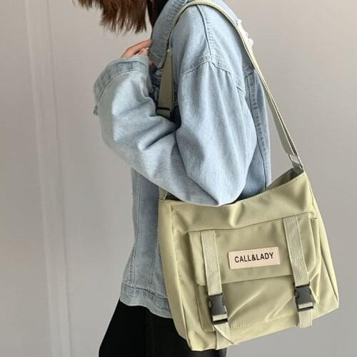 5 Styles Women Canvas Letter Shoulder Crossbody Bags Student Girls Korean Nylon Cloth Book Messenger Bags Satchels