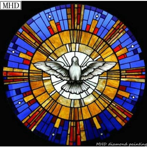 5d diy diamond cross stitch pigeon cross color pattern full round / square 5d diy diamond painting home decoration painting gift
