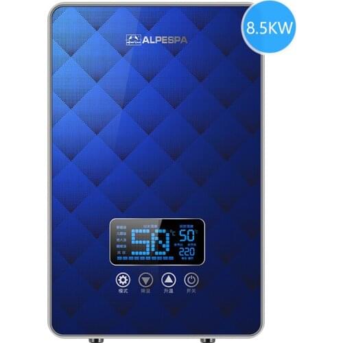 8500w Intelligent Frequency Thermostat Ultra-thin Instant Electric Water Heater Magnetic Water Softener Home Bath Energy Saving