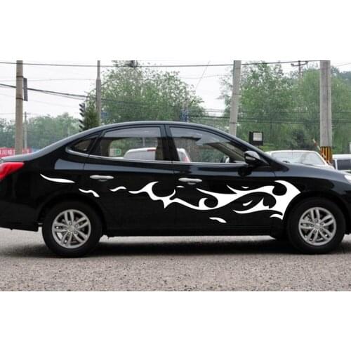Car Decals Sport flames Splash 110'' for Elantra Vinyl Side Door Decor Stickers ZC297