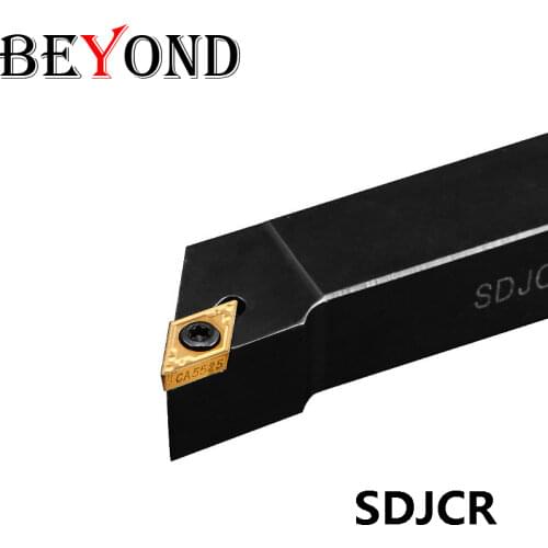 BEYOND SDJCR SDJCR1212H07 Lathe tools cnc External turning tool holder SDJCR1616H07 carbide inserts DCMT070202 SDJCR1010H07 hss