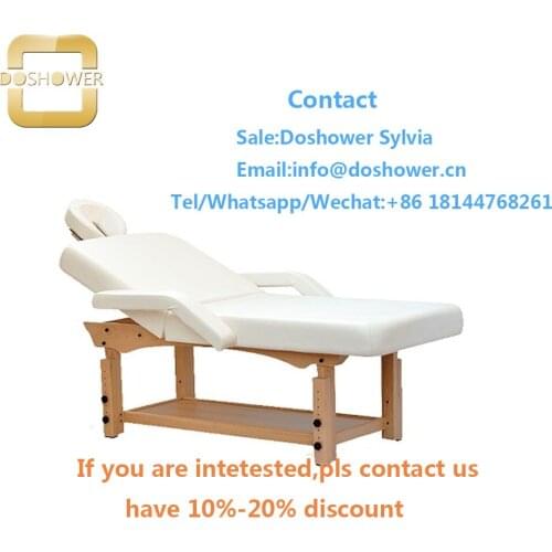 Wooden massage table with facial bed mat for massage beds salon