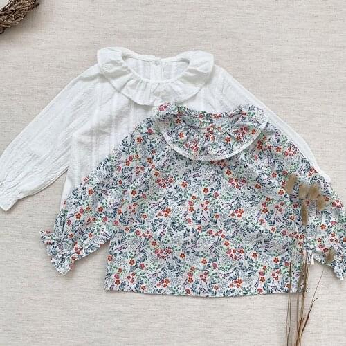 Kids Baby Girls Floral Shirt For Girls Shirt Spring Autumn Kids Baby Girl Lace Shirt Girls Childrens Clothes Shirt