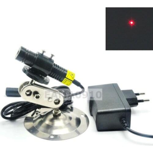 Focusable 648nm 650nm 100mW Red Laser Dot Module Diode w/Holder + AC Adapter