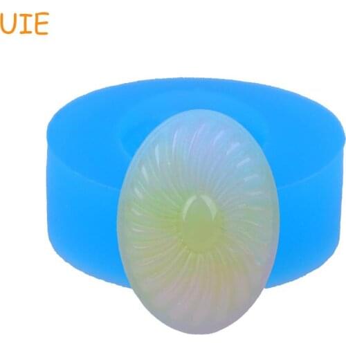 GYL016U Oval Cake Tart Silicone Flexible Push Mold 22mm - Polymer Clay Sugarcraft Cabochon Molds, Charms Mould