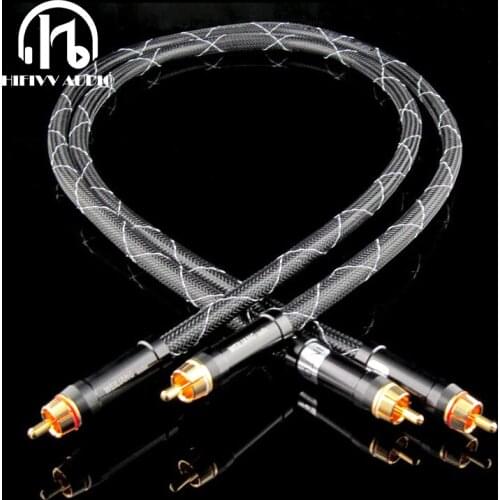 Hi end RCA audio cable SLK Britain ATLAS OCC Single crystal Pure copper Audio cable Signal wire Gold plated RCA Lotus plug