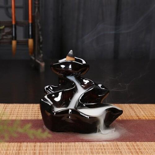 1Pcs Retro Handmade Porcelain Ceramic Incense Burner Holder Incense Burner Buddhist Decoration Home Aromatherapy