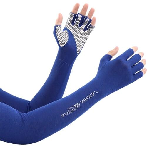 Men’ s Cycling Gloves, Sun-Resistant Floral Print Half-Finger Gloves with Oversleeve for Boys