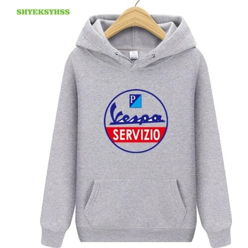 Mens Spring Autumn Hoodies Vespa Servizio Hoodie Mens Clothing Vespa Top Adult S-3XL Vespa Service Tops Brand Sweatshirt