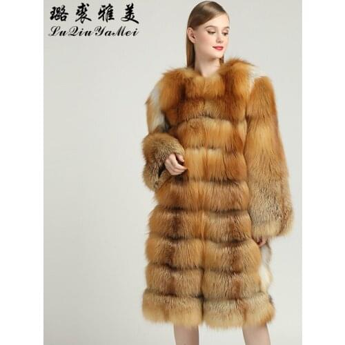 Natural Red Fox Fur Vests Women Winter 2020 New Brand Luxury Sleeveless Coats Warm Plus Size Real Fur Vests Female Russian