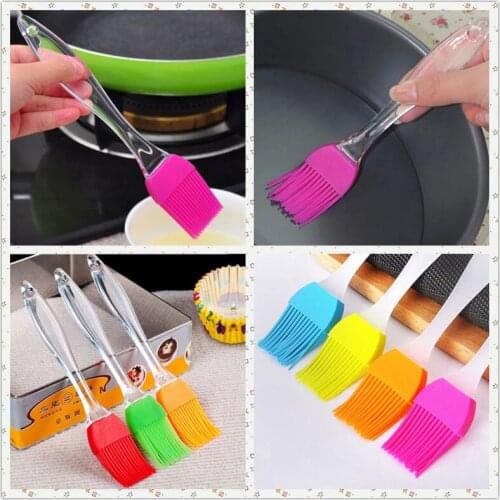 New Best-Selling Baking Small Brush Butter Barbecue Food Grade Pastry Easy Sweeping Tool Baking Silicone Color Random