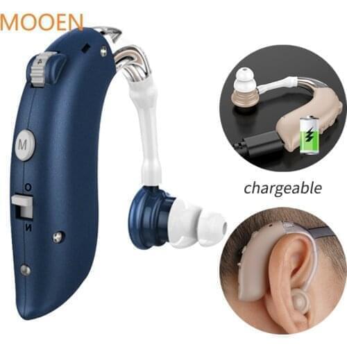 Newest Cheap Rechargeable Hearing Aid Mini Device Ear Amplifier Digital Hearing Aids BTE Elderly Ear Care Hearing Amplifier
