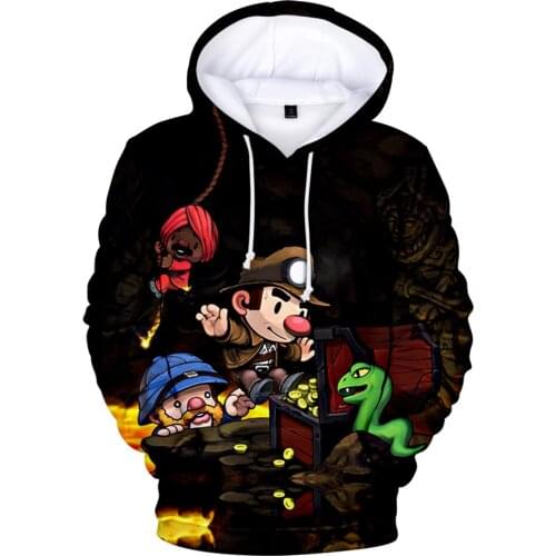 New Spelunky 2 Hoodie 3D Tracksuit Street Hoodie Sweatshirt Unisex Streetwear Harajuku Anime Spelunky Boys/girls Outwear