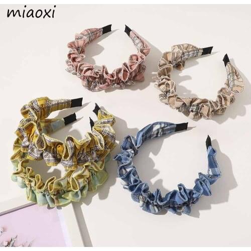 Women Hairbands Fashion New Style Fold Hair Hoop Hair Accessories For Girl Cute Wide Floral Lady Headwear Hair Accessories