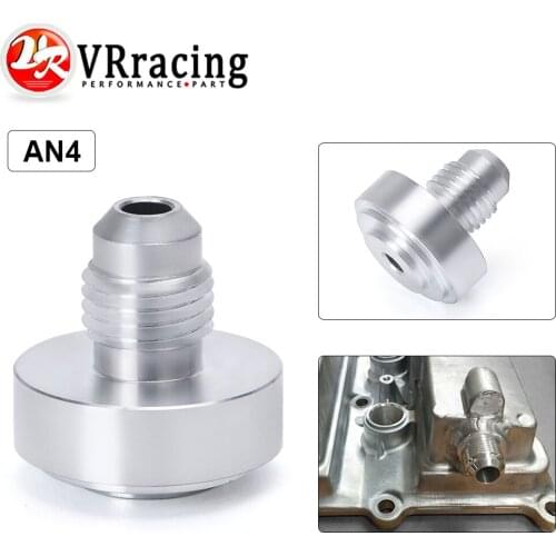 VR - Top Quality Aluminum AN4 -AN Straight Male Weld Fitting Adapter Weld Bung Nitrous Hose Fitting Silver VR-SL617-7204