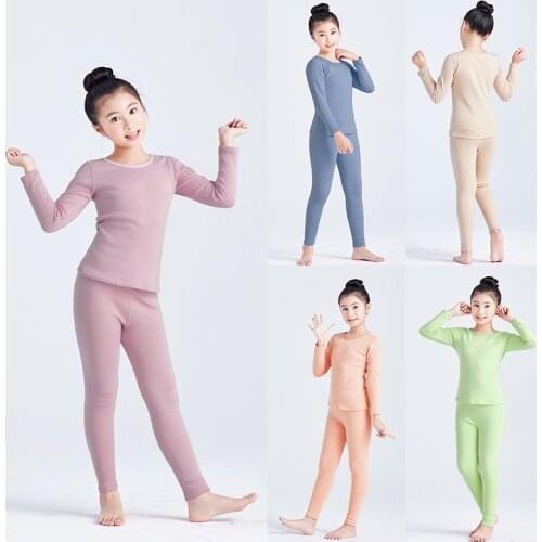 Autumn Winter Kids Thermal Underwear Set Fleece Thick Warm Dance Girls Long Johns Children Underwear 2-16 Years Kids Clothes Set