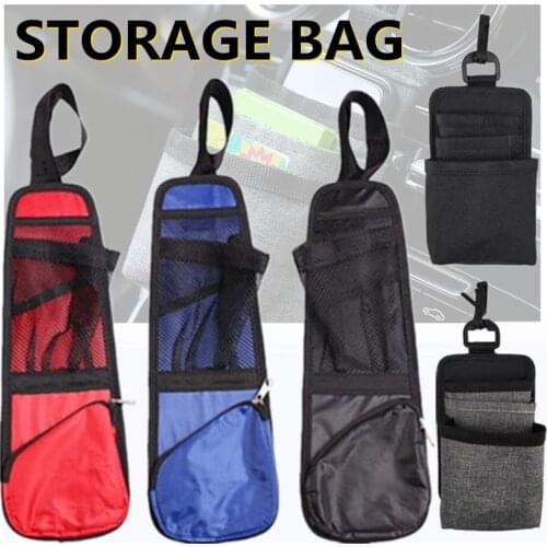 Car Seat Hanging Bags Multifunction Charging Hole Frosted Oxford Cloth Hanging Vent Storage Bag Seat Hanging Automotive Interior