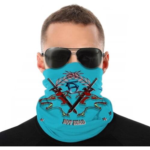 Red Head Wolf Scarves Neck Face Mask Men Women Halloween Neck Gaiter Seamless Bandana Polyester Headwear Biking Hiking