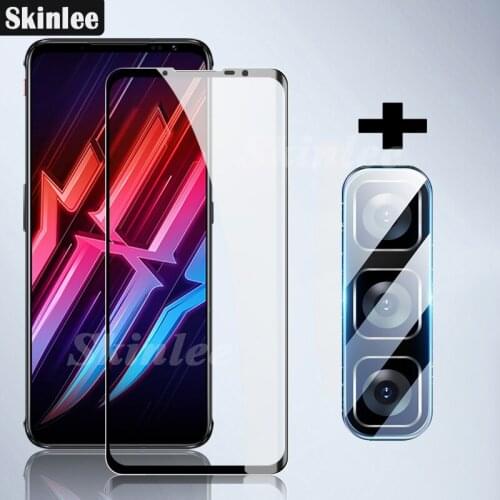 Skinlee 2 in 1 Film For RedMagic 6 Screen Protection Film Tempered Glass Protector Lens Protection Film For ZTE Red Magic 6 Pro