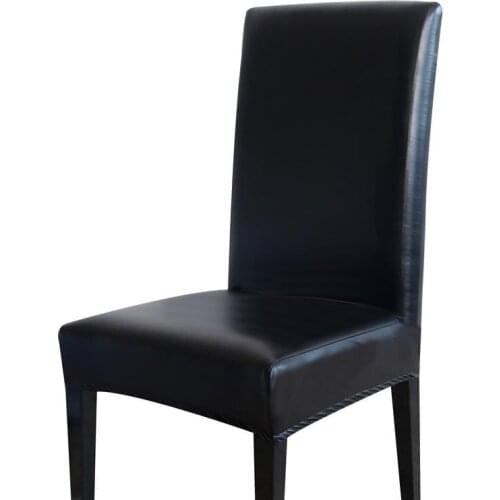 Chair cover leather for dining room all-inclusive PU fabric chair cover waterproof elastic for pets dust-proof office hotel