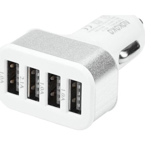 Car Triple USB Adapter Charging Metal Socket 4 Port Mobile Phone Fast Charge