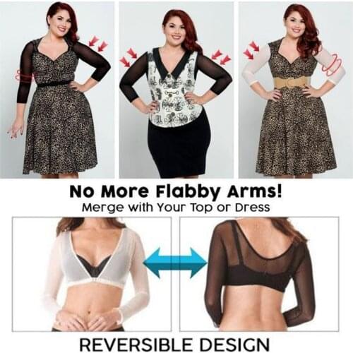 Women Bottoming Sleeve Cover Stylish Mesh Top Front Button Long Sleeve T-shirt Black White Sleeves Slimming Arm Cover Shoulder